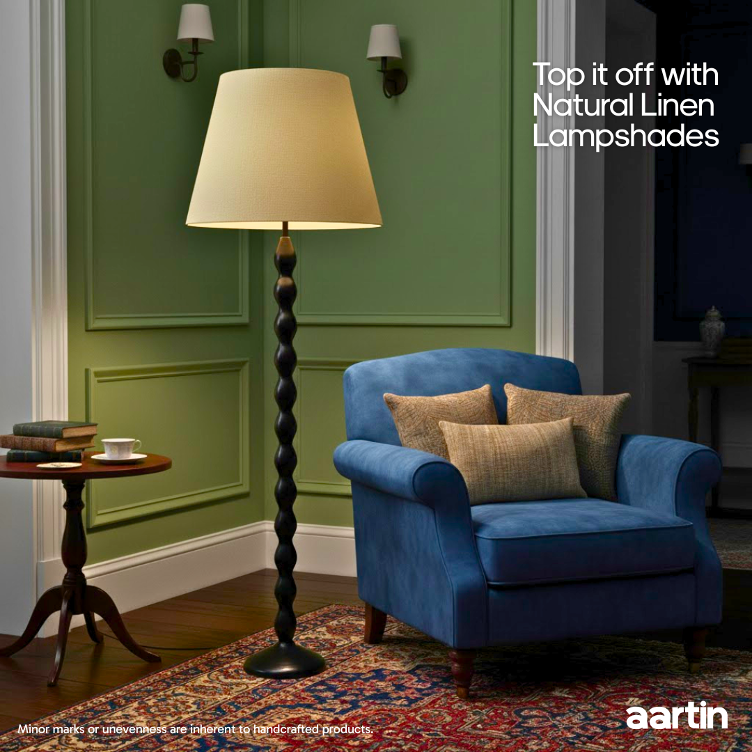 AARTIN RIPPLE FLOOR LAMP IN WOOD WITH EBONY FINISH (BASE ONLY)