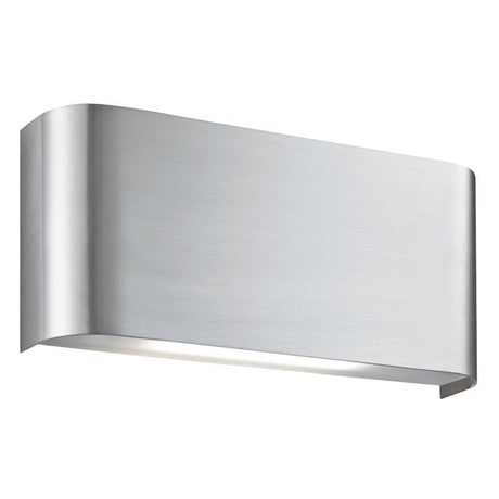 Searchlight Silver 20 Oblong Curved Wall Light