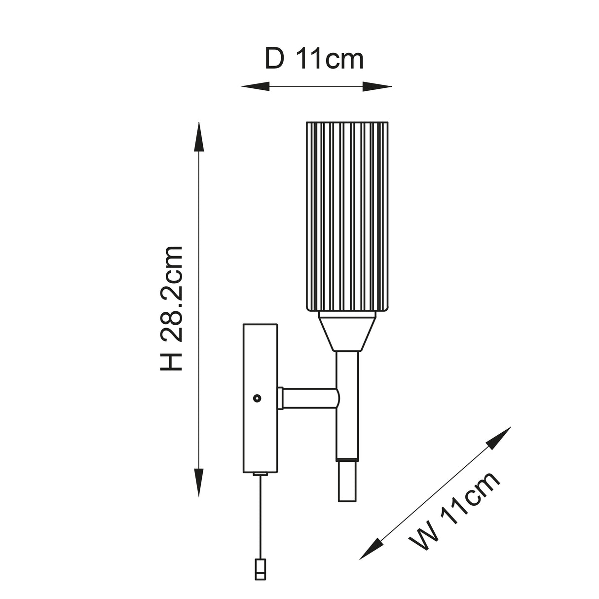 Wensum Wall Light Chrome - Comet Lighting