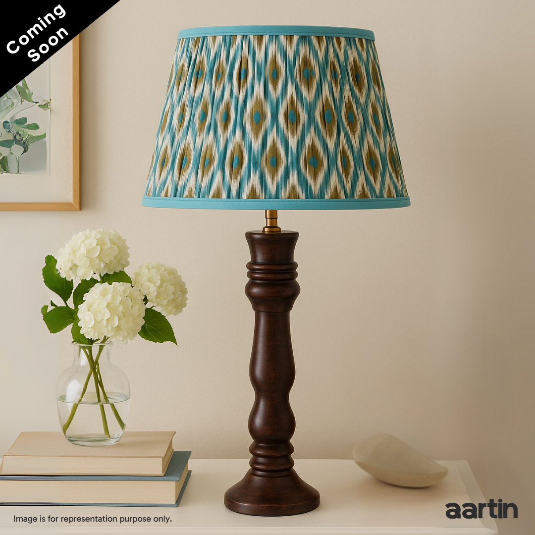 AARTIN ORLA TABLE LAMP IN WOOD WITH DARK BROWN FINISH (BASE ONLY)