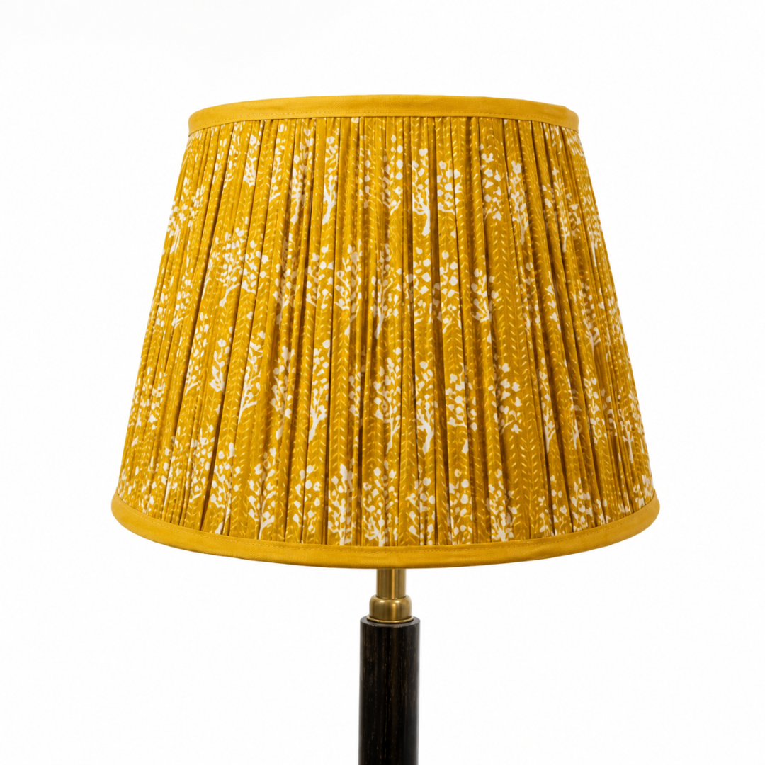 AARTIN 40 CM Sunshine Ferns Cotton Gathered Lampshade - Straight Empire ( Shade Only )