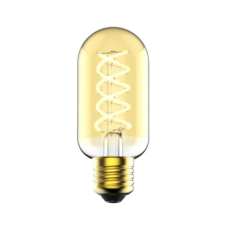Deco E27 | T45 Spiral | Dim | 2200 Kelvin | 400 Lumen | Light Bulb | Gold colour - Comet Lighting