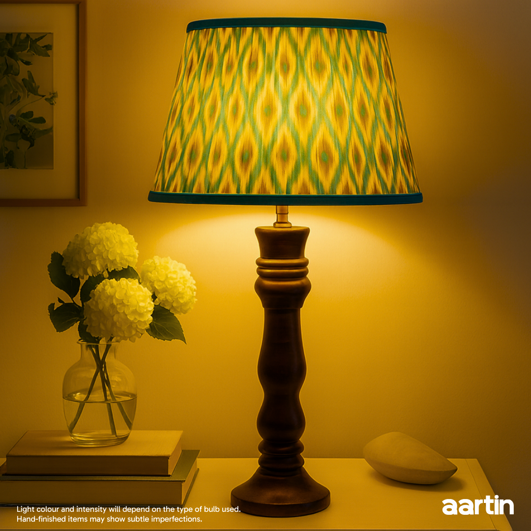 AARTIN ORLA TABLE LAMP IN WOOD WITH DARK BROWN FINISH (BASE ONLY)