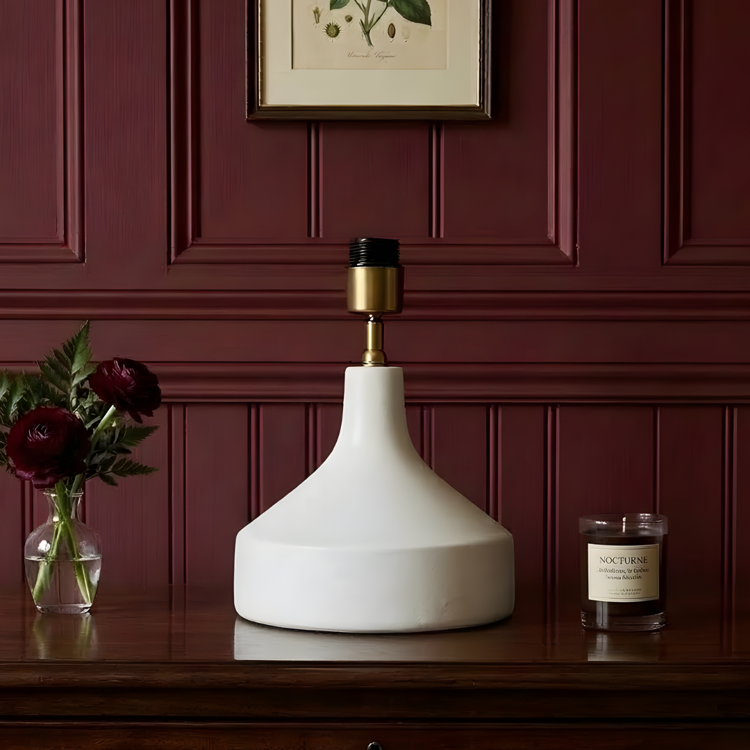 AARTIN Franklin Ceramic Table Lamp - White ( Base Only )