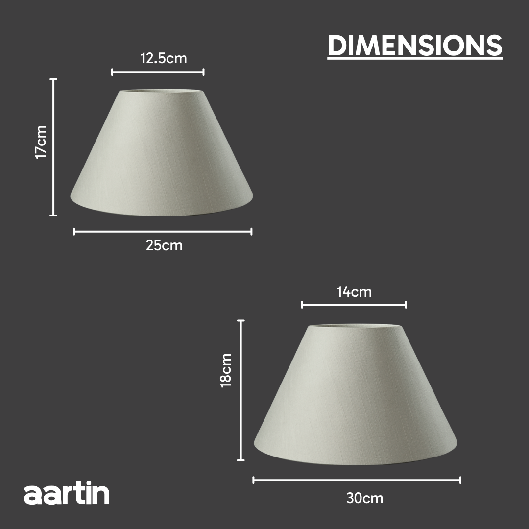 AARTIN EMPIRE ROLLED LAMPSHADE IN GREY SILK
