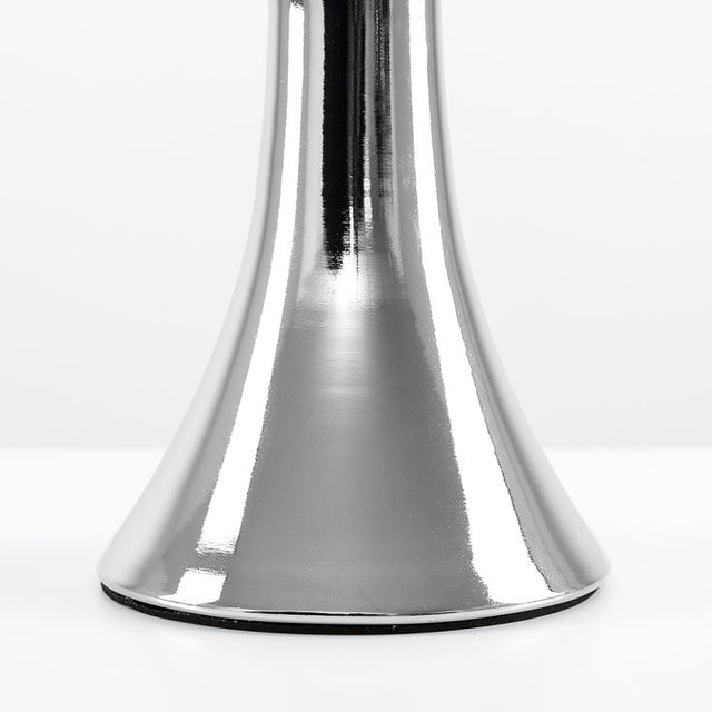 Trumpet Touch Table Lamp Chrome w/ Grey Shade