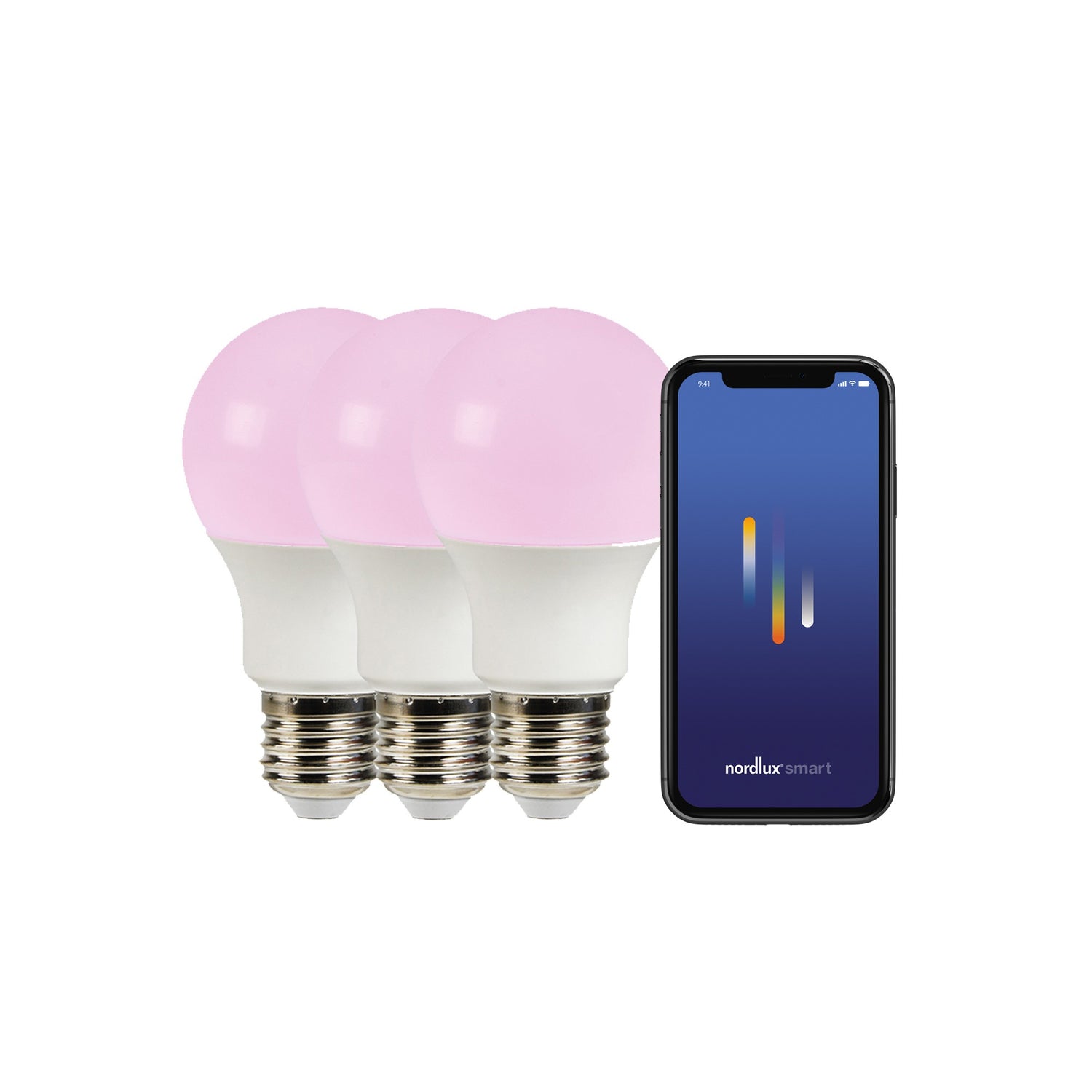 Smart E27 | 3-pack | A60 Colour | 2200-6500 Kelvin | 806 Lumen | Light Bulb | White - Comet Lighting