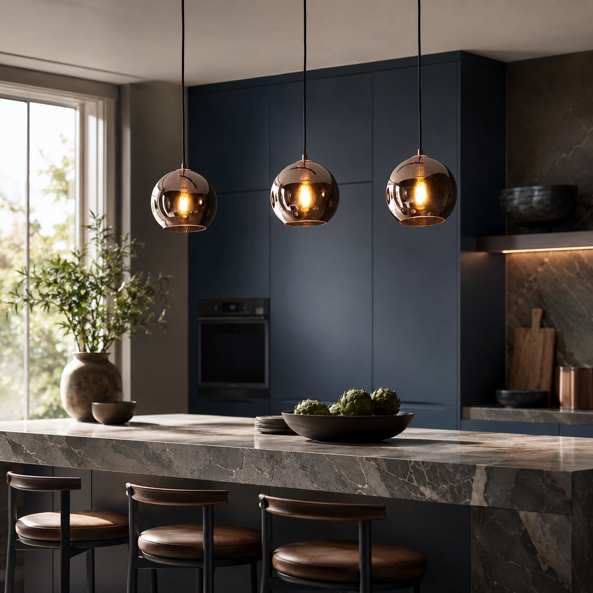 Boli 3lt Linear Pendant Copper