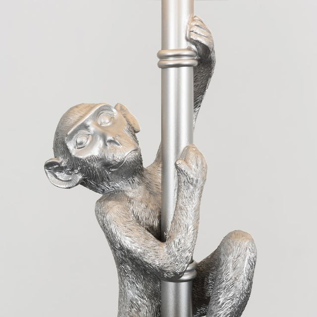 Hanging Monkey Floor Lamp In Silver