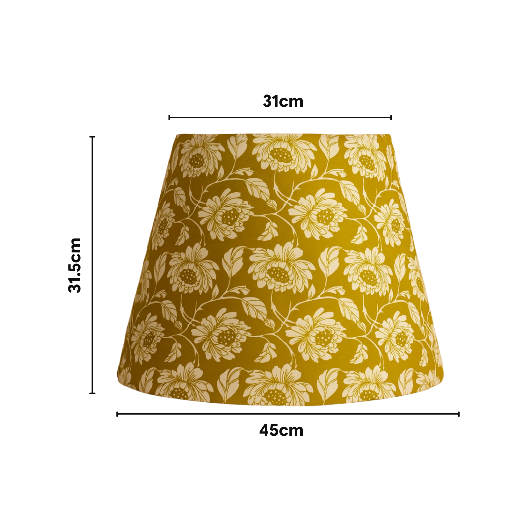 AARTIN 45 CM Golden Petals Cotton Lampshade - Straight Empire ( Shade Only )