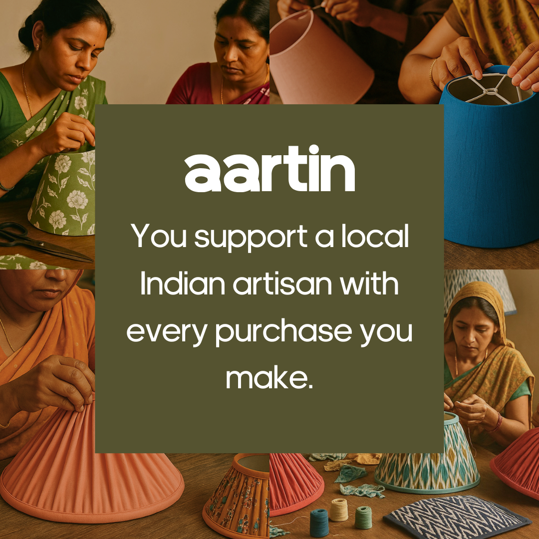 AARTIN EMPIRE ROLLED LAMPSHADE IN GREY SILK