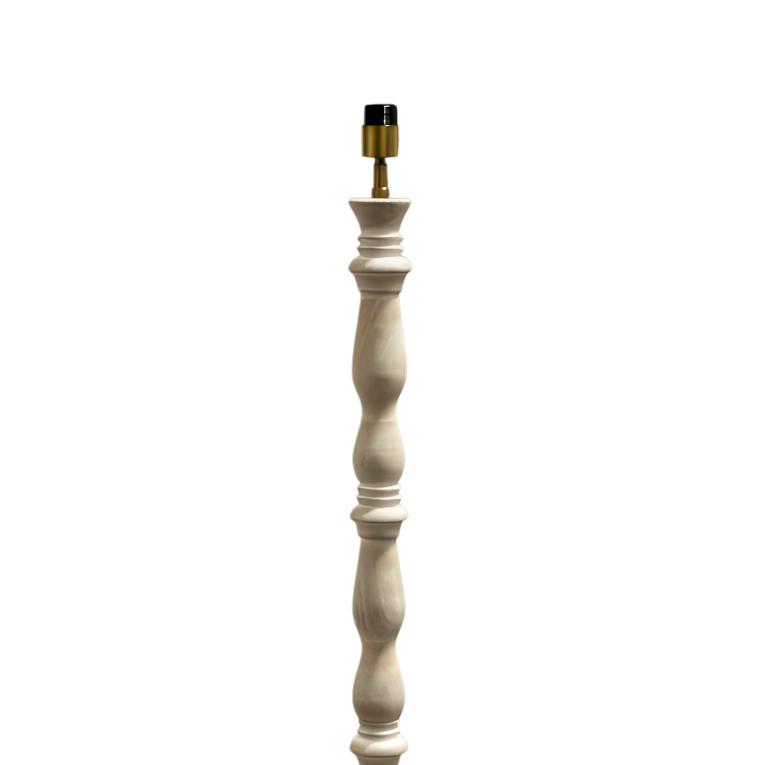 AARTIN Orla Wood Floor Lamp - Whitewash Finish (Base Only)