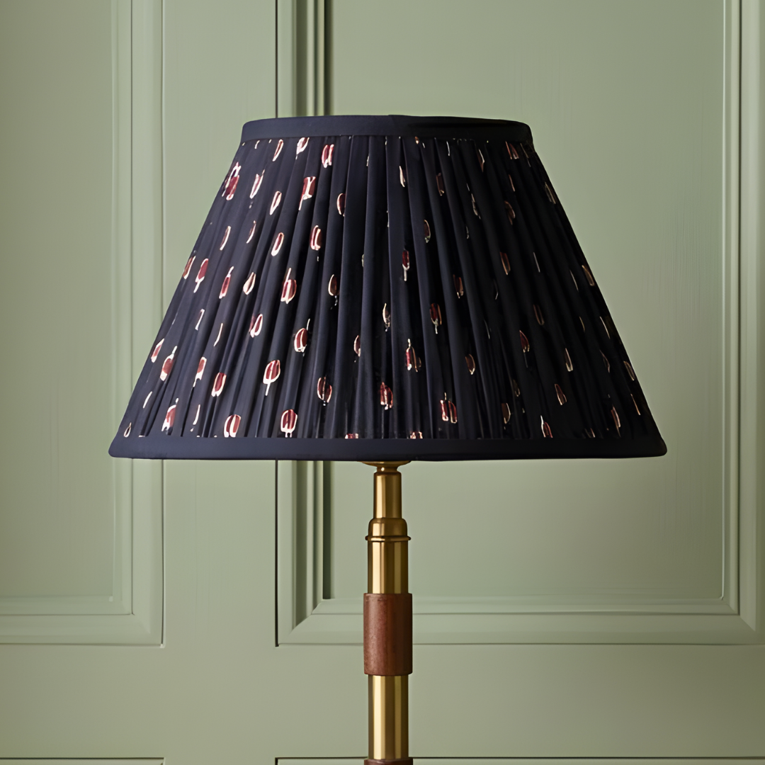 AARTIN 30 CM Midnight Lotus Cotton Lampshade - Empire ( Shade Only )