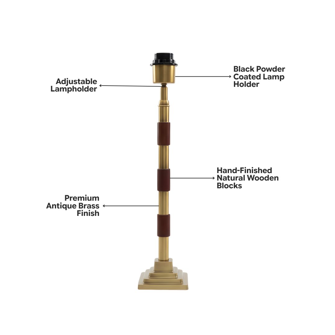 AARTIN Clover Metal Table Lamp With Midnight Lotus Lampshade