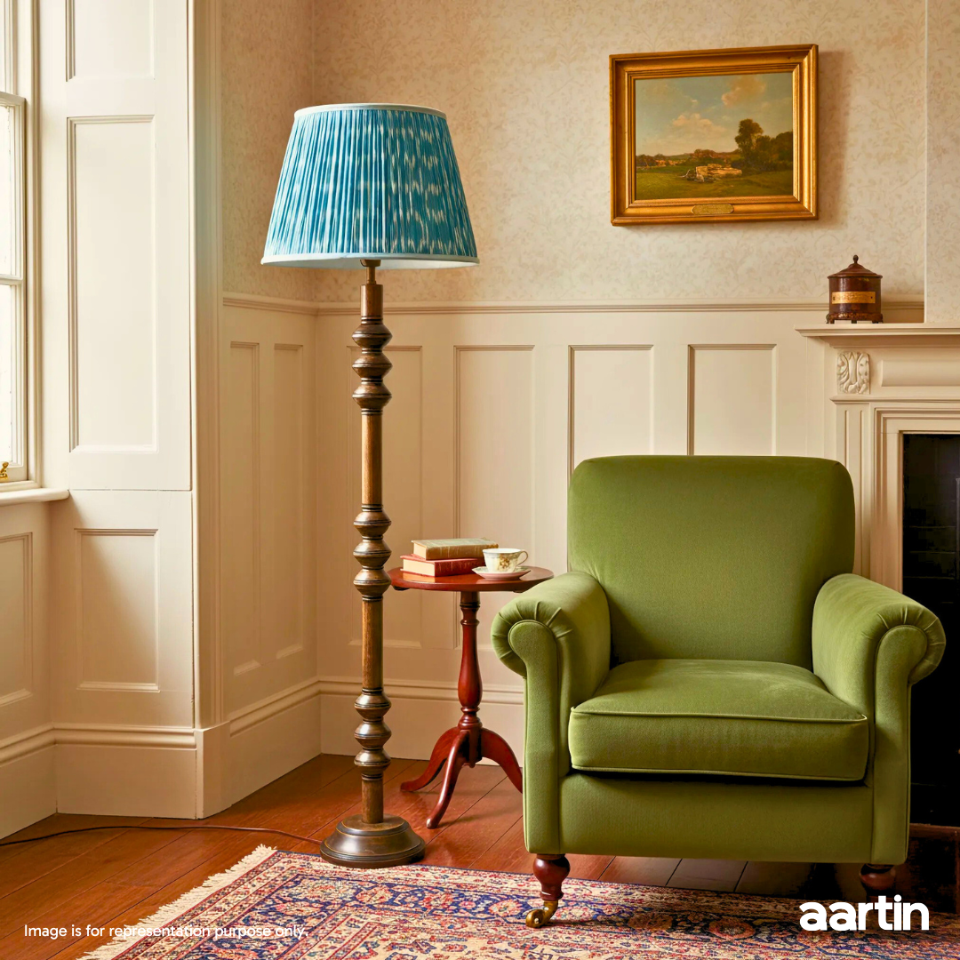 AARTIN JUNO FLOOR LAMP IN WOOD WITH DARK NATURAL WOOD FINISH (BASE ONLY)