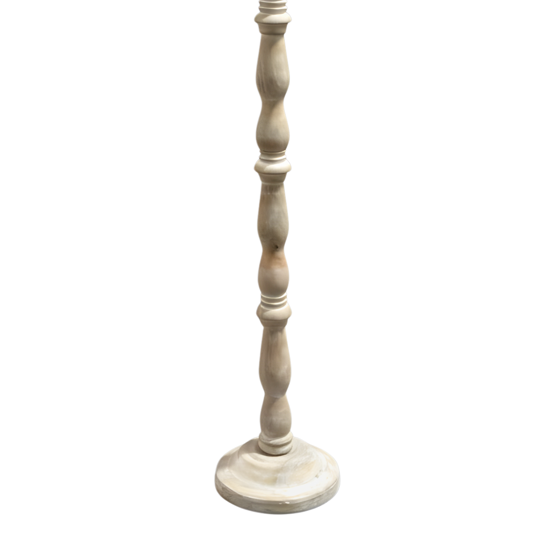 AARTIN Orla Wood Floor Lamp - Whitewash Finish (Base Only)