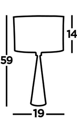 Chloe Table Lamp - Antique Copper & Oval Black Shade - Comet Lighting