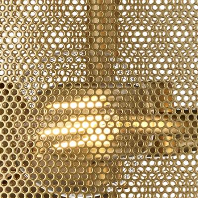 Searchlight Fishnet 3Lt Drum Flush Matt Gold - Comet Lighting
