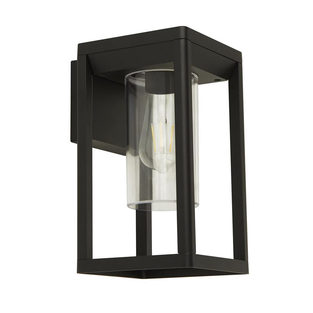 Porlock 1Lt Outdoor Wall Lantern Black - Comet Lighting