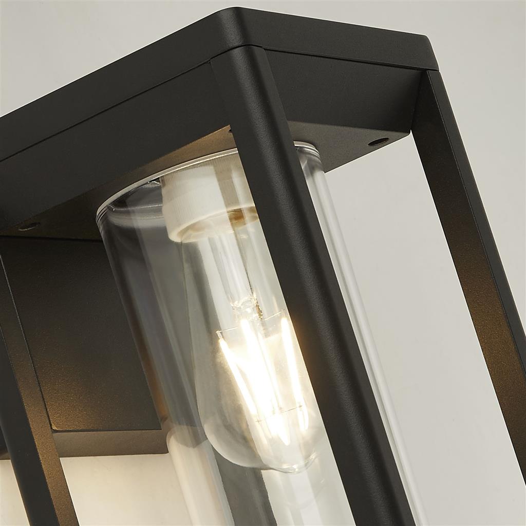 Porlock 1Lt Outdoor Wall Lantern Black - Comet Lighting
