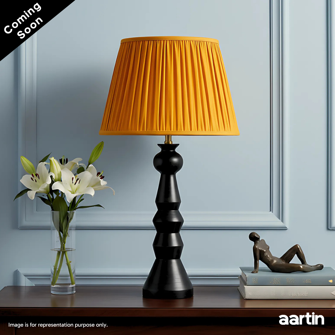 AARTIN FENIX TABLE LAMP IN WOOD WITH EBONY FINISH (BASE ONLY)
