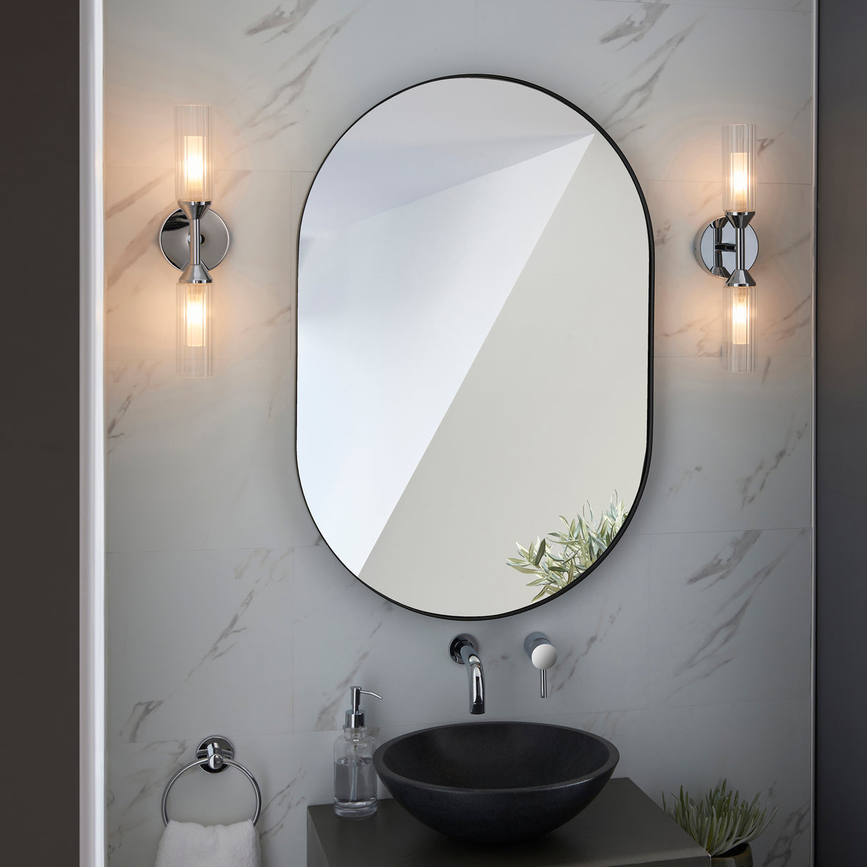 Wensum 2Lt Wall Light Chrome - Comet Lighting