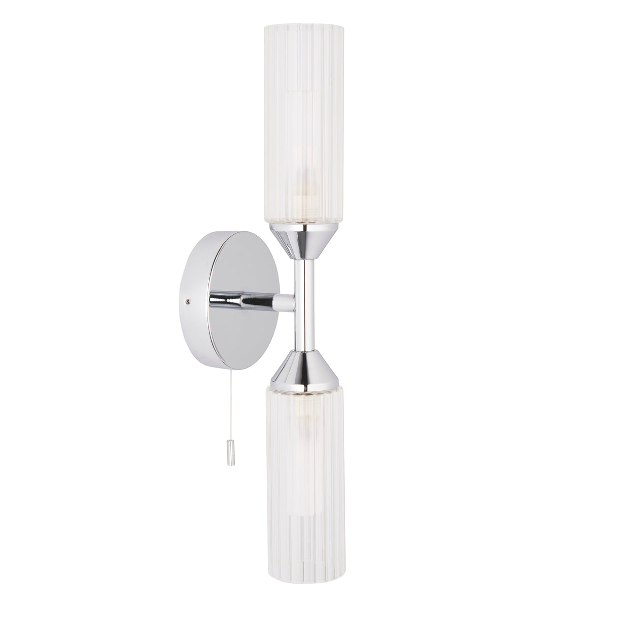 Wensum 2Lt Wall Light Chrome - Comet Lighting