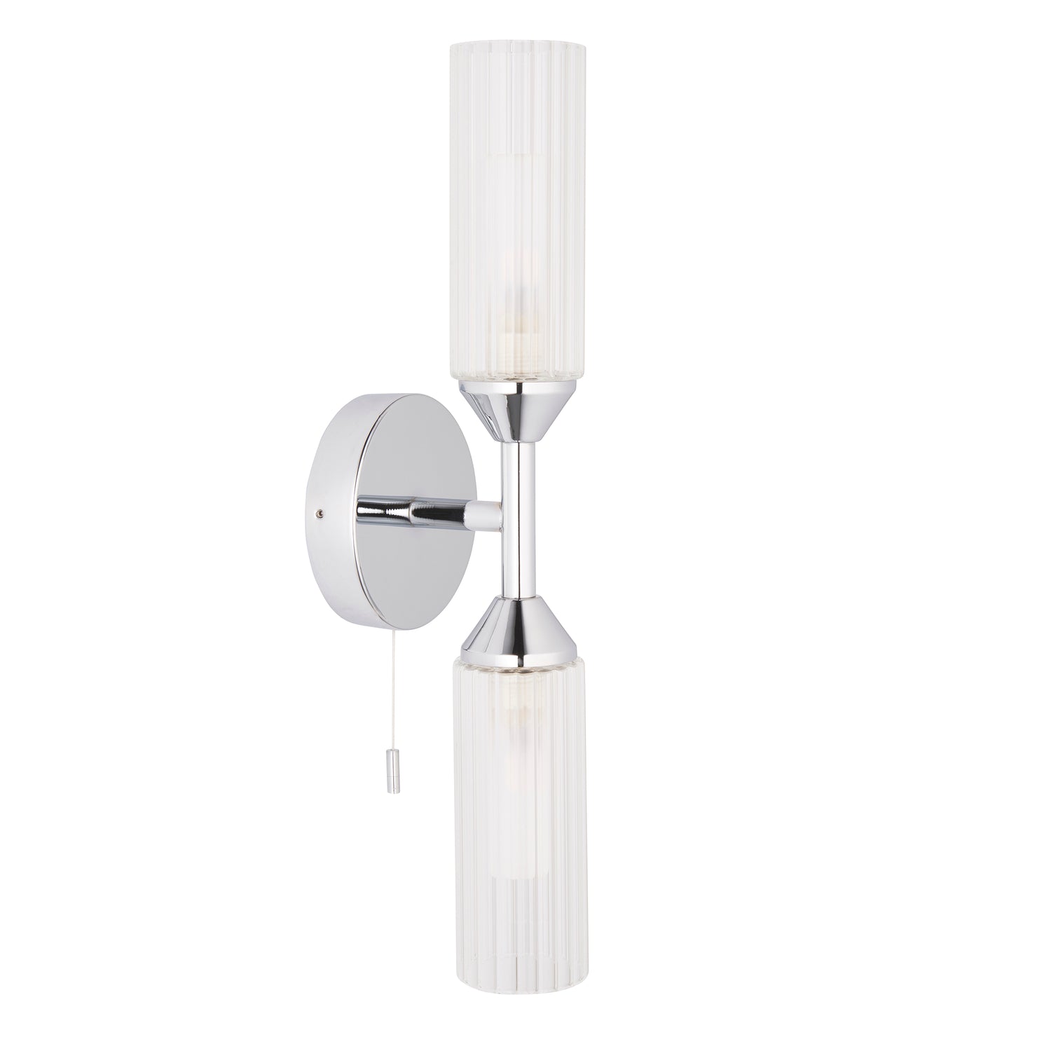 Wensum 2Lt Wall Light Chrome - Comet Lighting