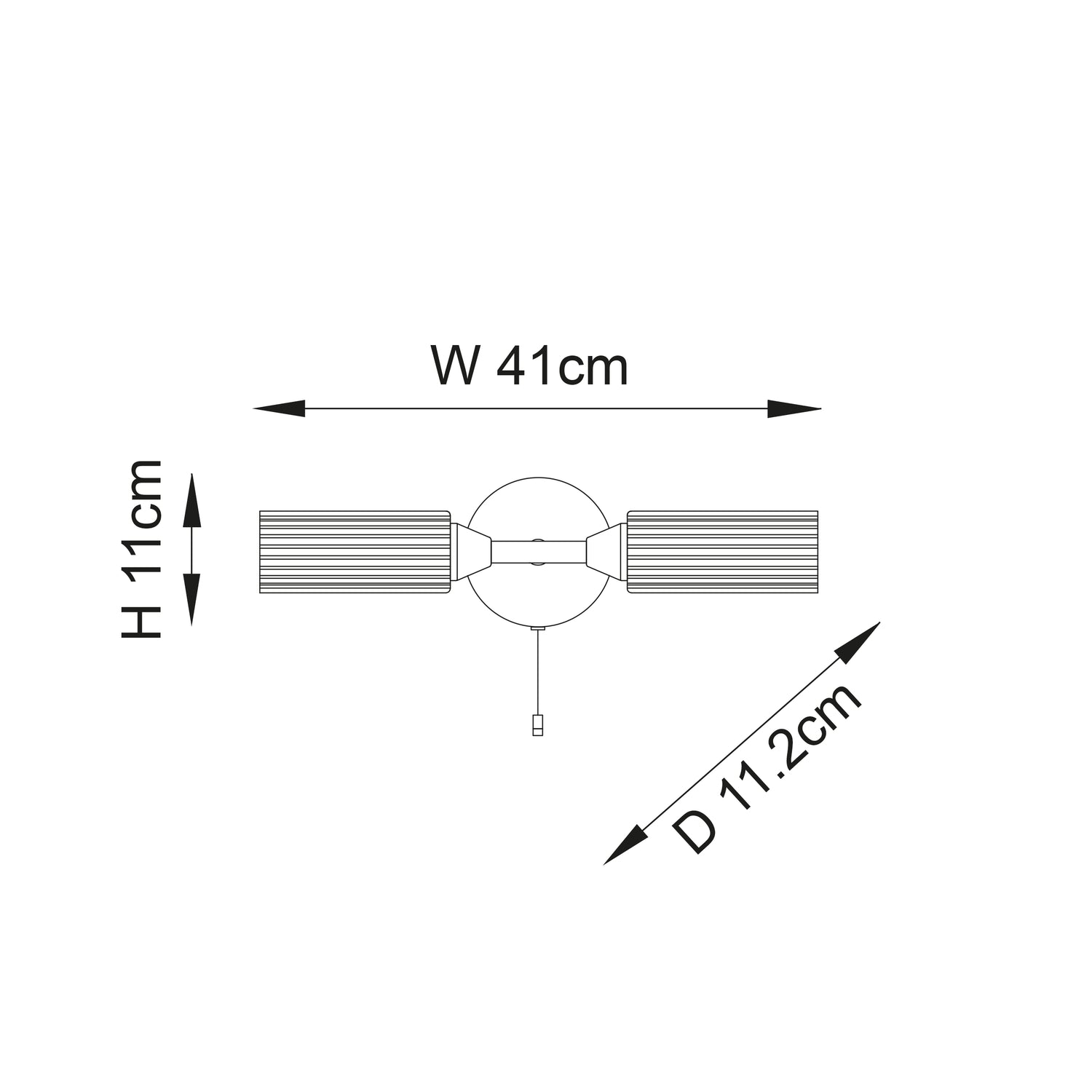 Wensum 2Lt Wall Light Chrome - Comet Lighting