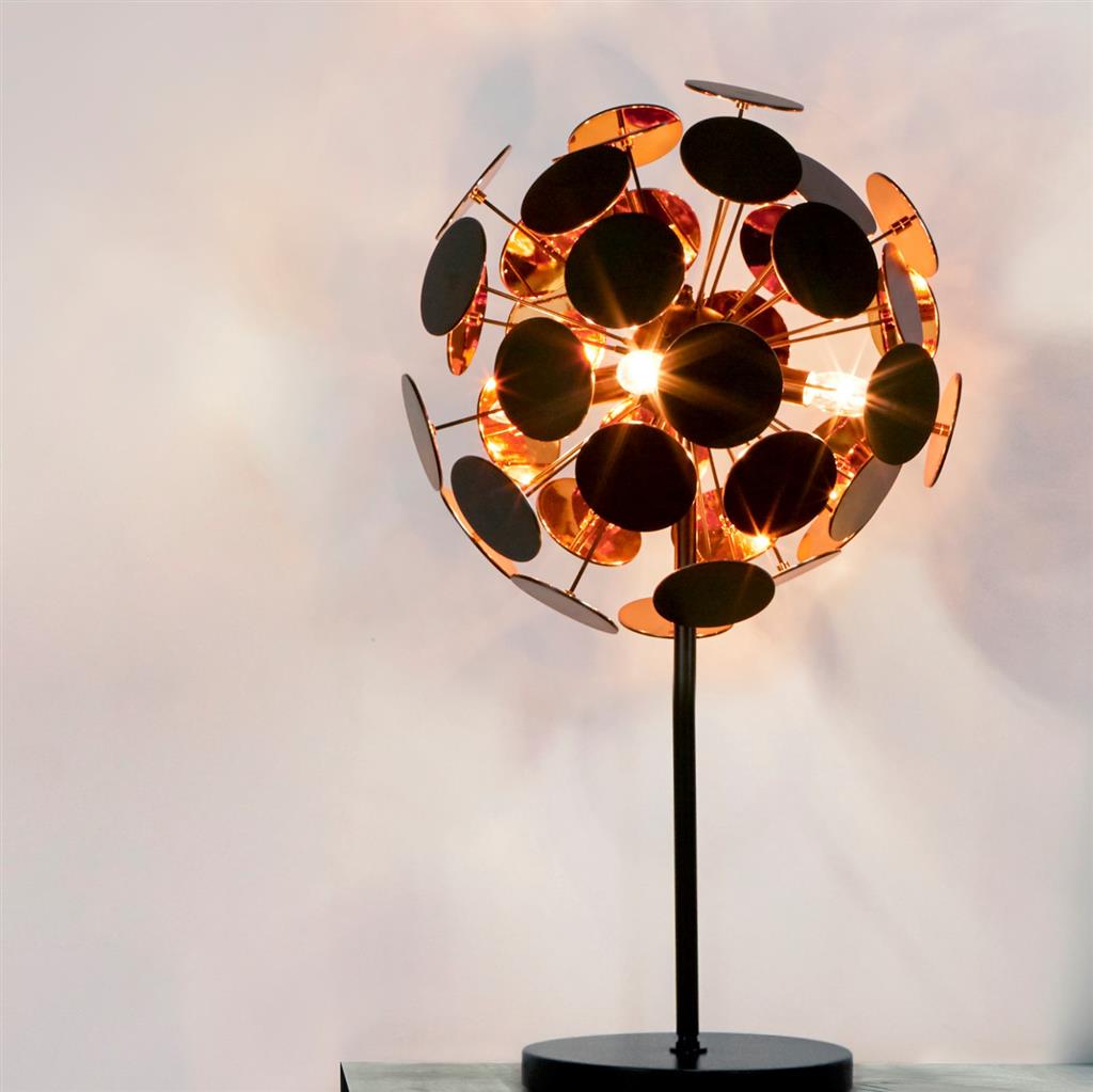 Gappah 3Lt Table Lamp Black/Gold - Comet Lighting