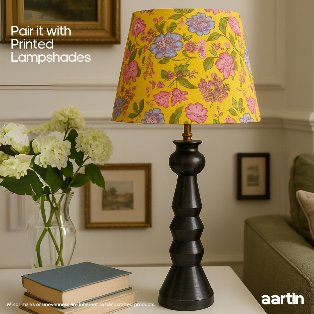 AARTIN FENIX TABLE LAMP IN WOOD WITH EBONY FINISH (BASE ONLY)