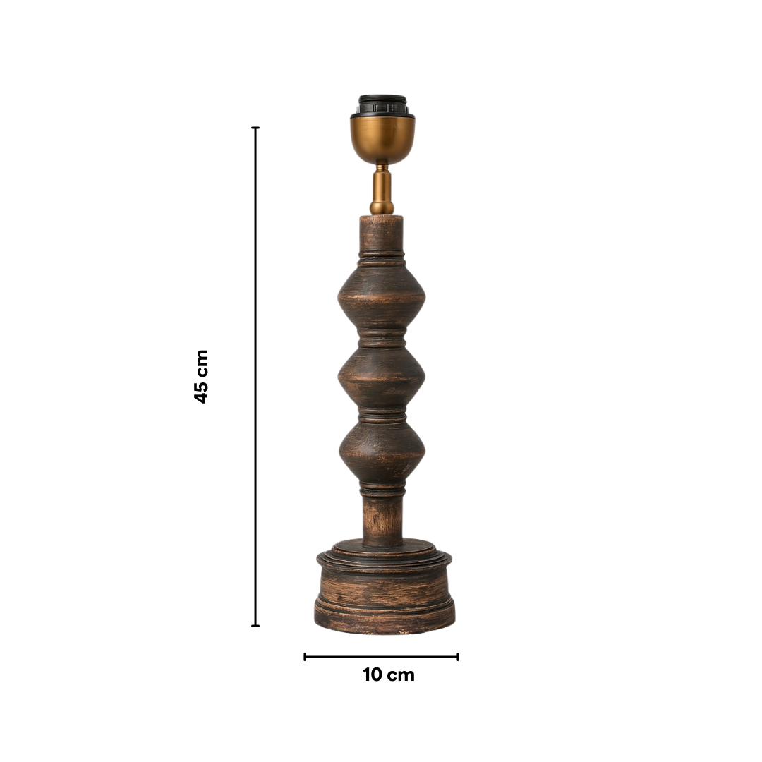 AARTIN Juno Wood Table Lamp - Dark Natural Wood ( Base Only )