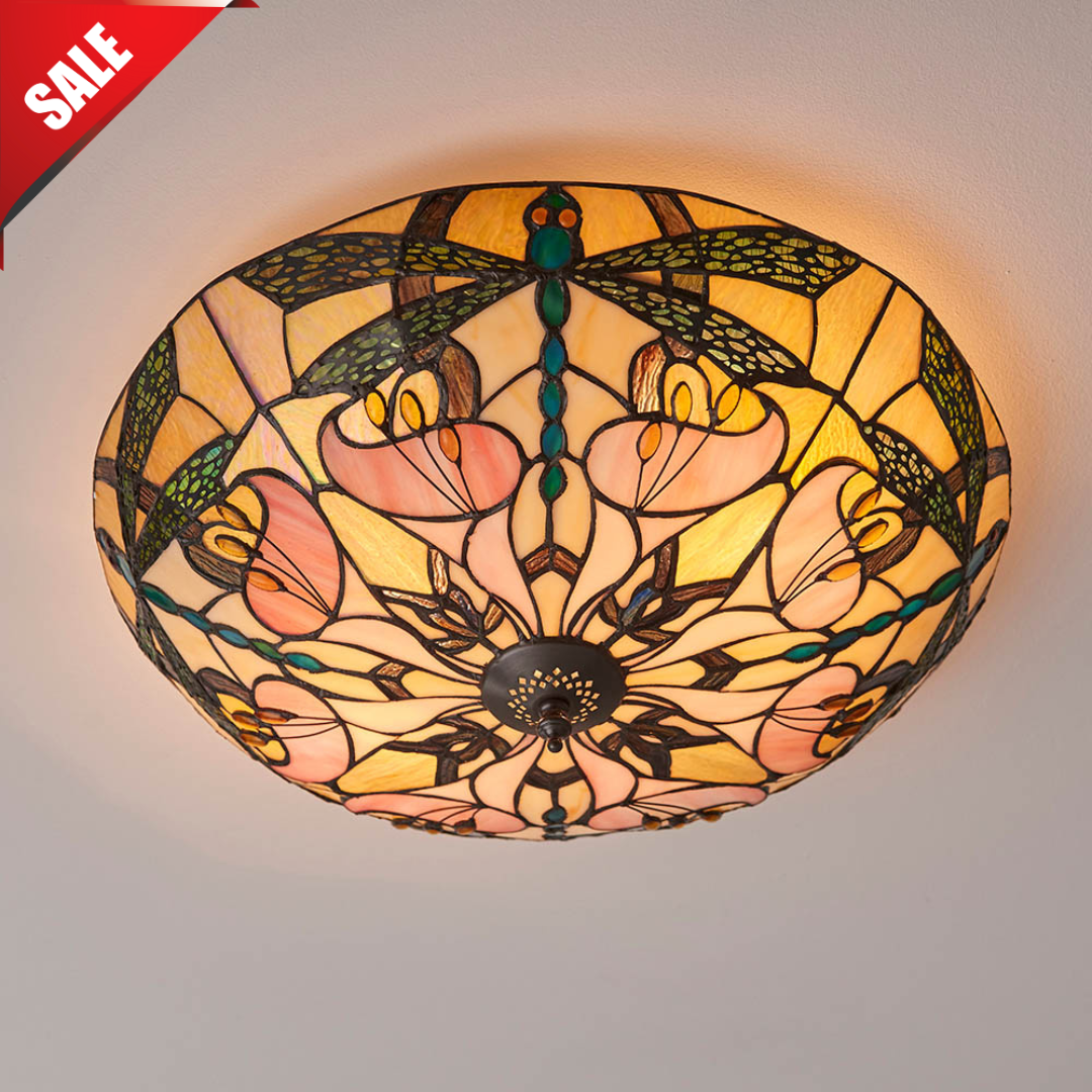 Ashton Large 2-Light Flush Ceiling Light