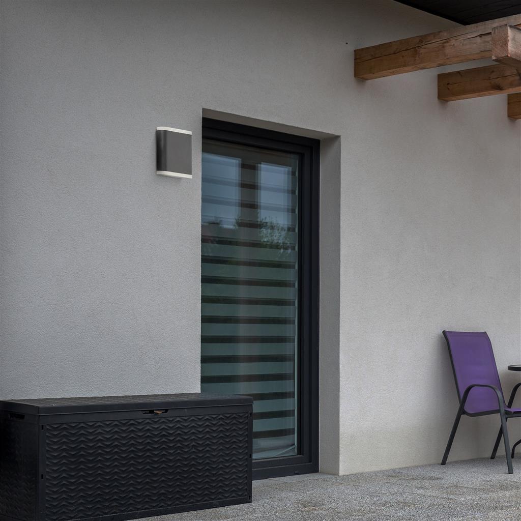 Ottawa Outdoor LED Up/Down Wall Light - Matt Black - Comet Lighting