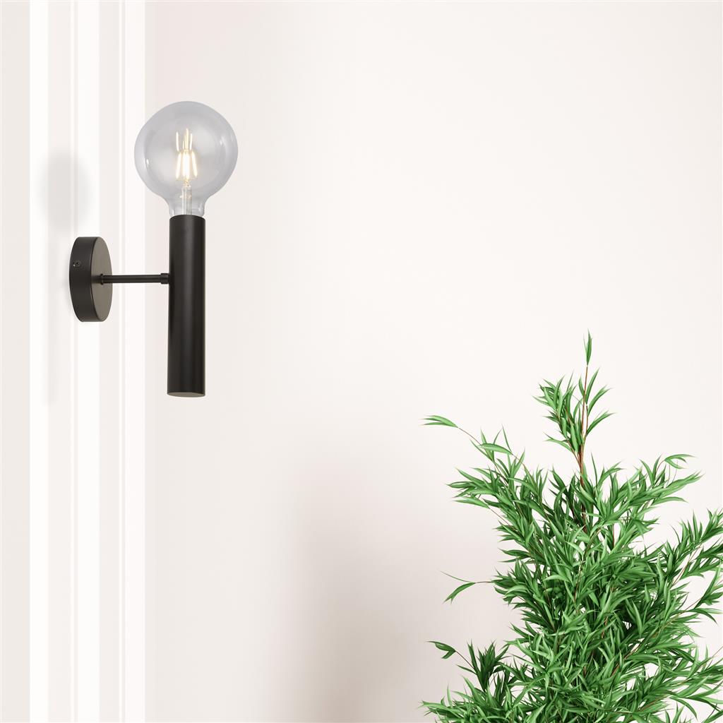 Dulwich Wall Light - Black Metal - Comet Lighting