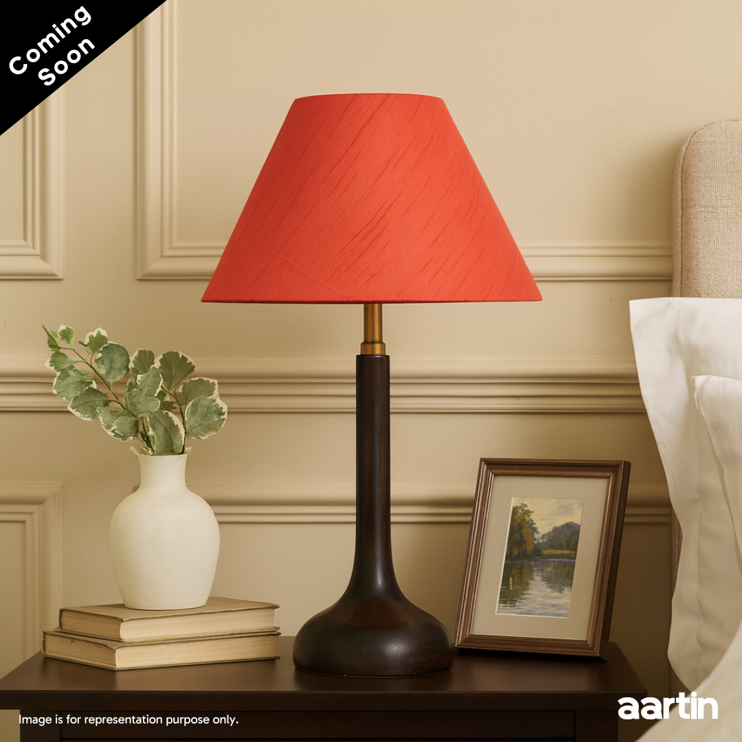 AARTIN PENNY TABLE LAMP IN WOOD WITH EBONY FINISH (BASE ONLY)