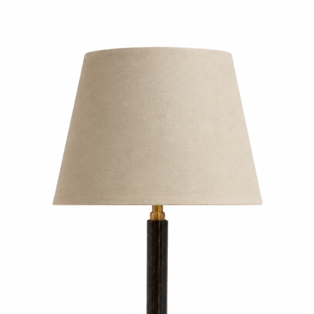 AARTIN Natural Linen Rolled Lampshade - Straight Empire ( Shade Only )