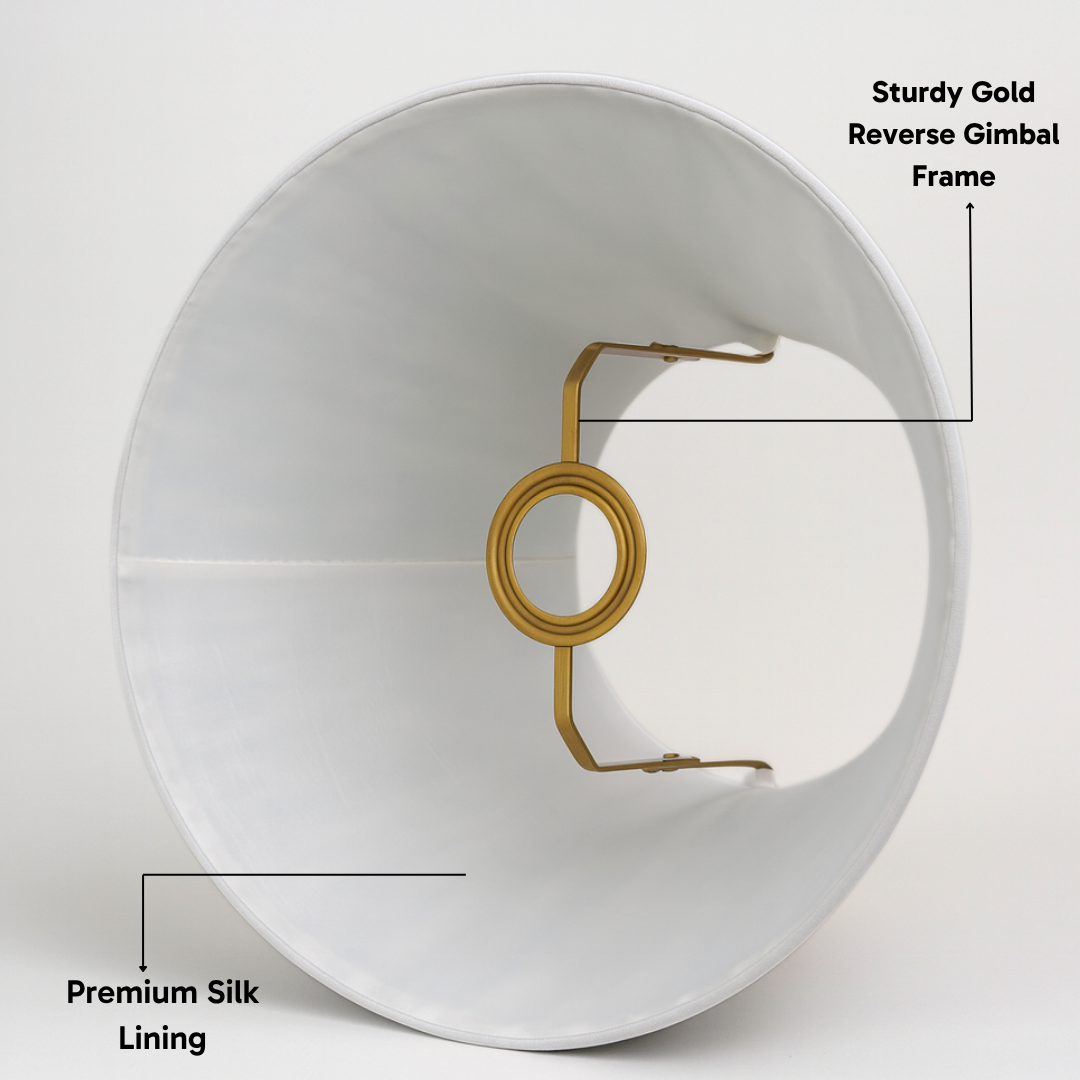 AARTIN 40 CM SUNSHINE PETALS STRAIGHT EMPIRE GATHERED LAMPSHADE IN COTTON