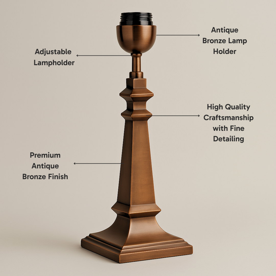 AARTIN AZURA TABLE LAMP IN ANTIQUE BRONZE (BASE ONLY)