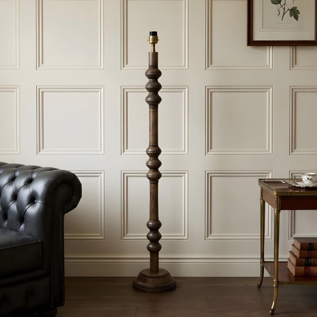 AARTIN Juno Wood Floor Lamp - Natural Wood Finish (Base Only)