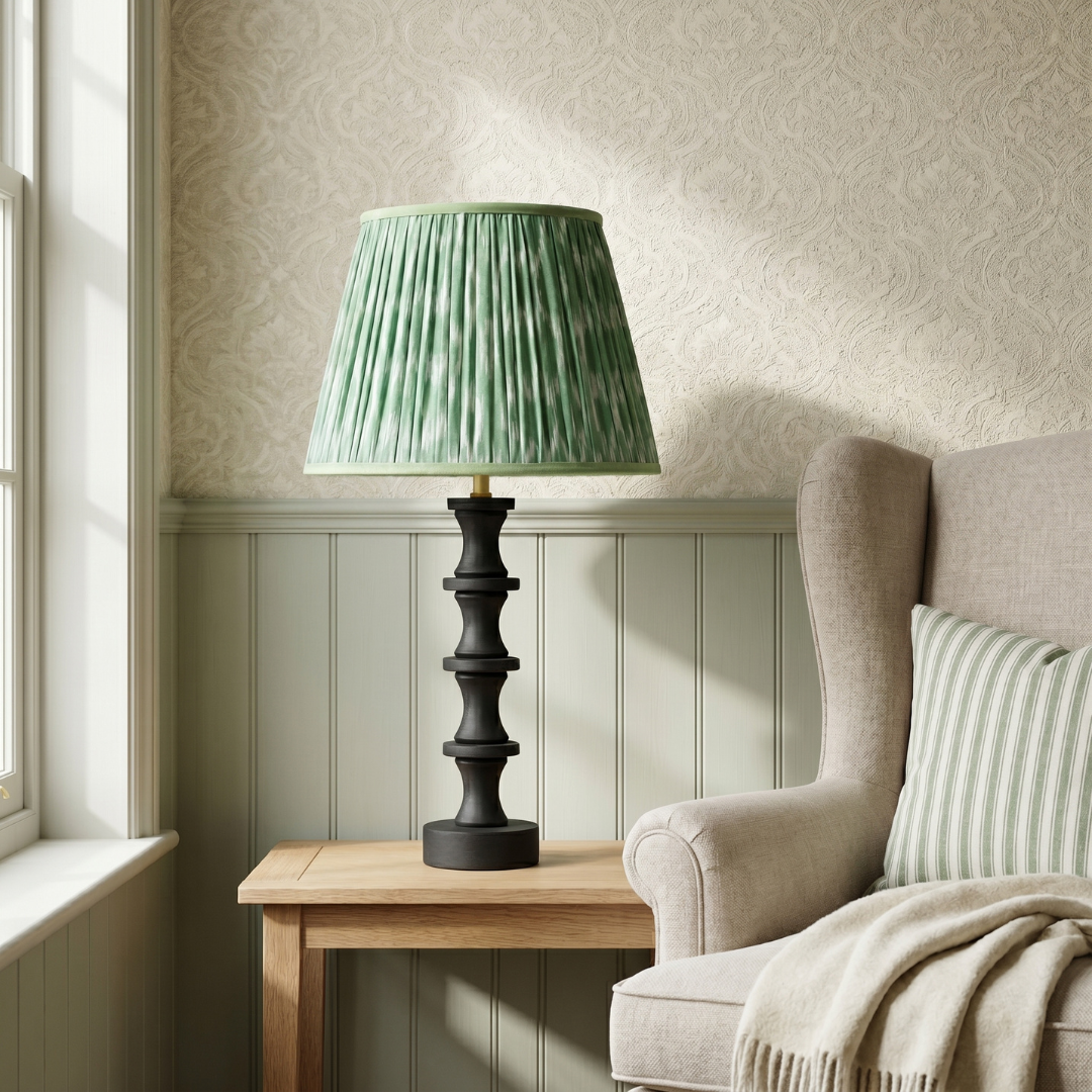 Sage Green Ikat lampshade