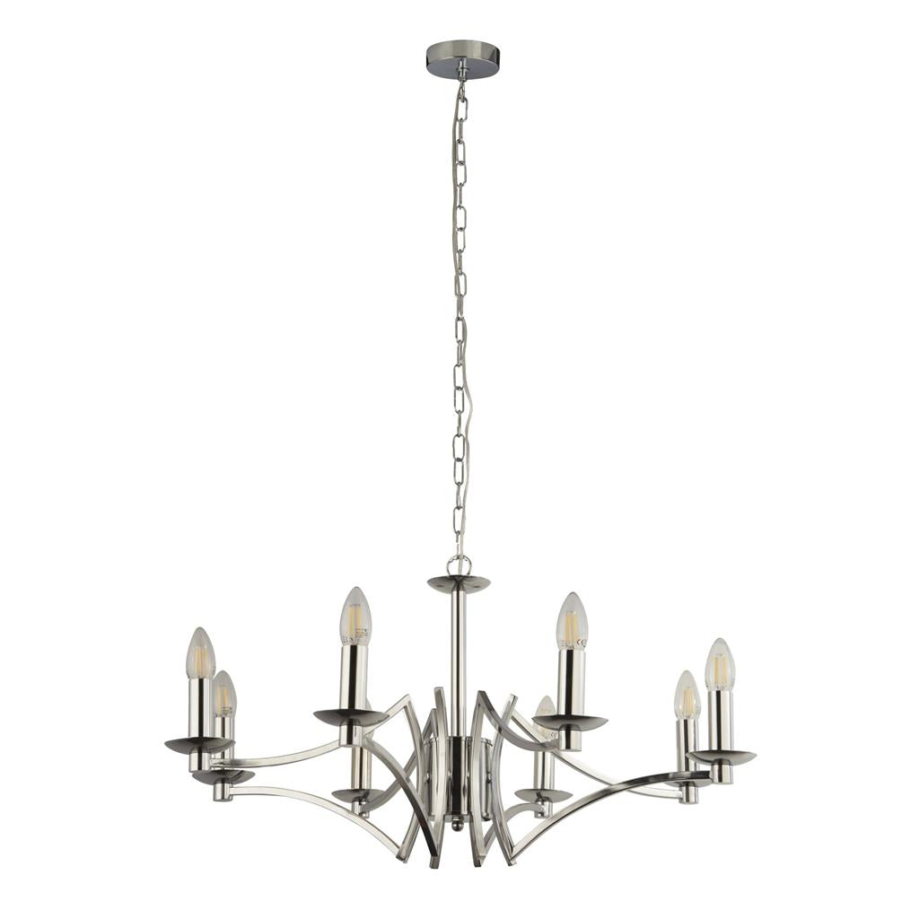 Colaton 8lt Pendant Ceiling Light Chrome - Comet Lighting