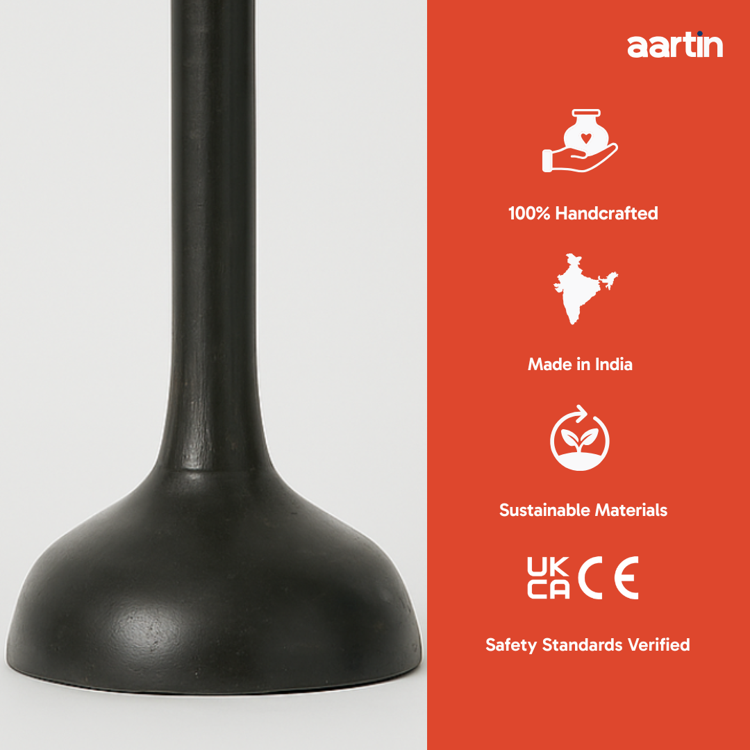 AARTIN PENNY TABLE LAMP IN WOOD WITH EBONY FINISH (BASE ONLY)