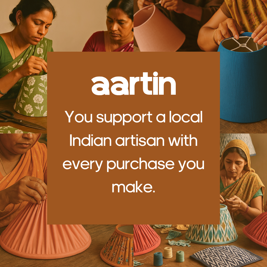 AARTIN 40 CM SUNSHINE PETALS STRAIGHT EMPIRE GATHERED LAMPSHADE IN COTTON