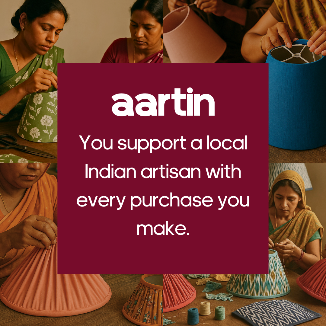 AARTIN 30 CM CHERRY BLOSSOM EMPIRE ROLLED LAMPSHADE IN COTTON