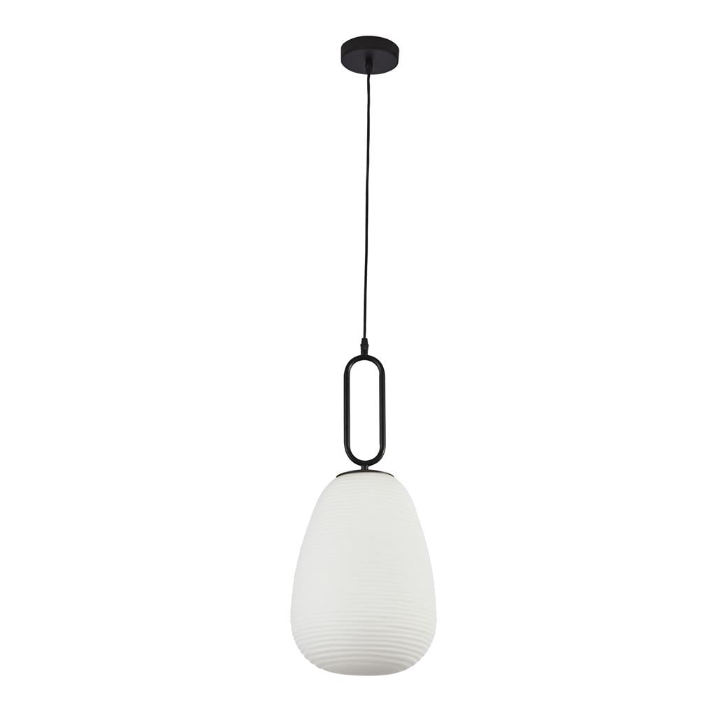 Combe 1Lt Pendant Ceiling Light Black - Comet Lighting