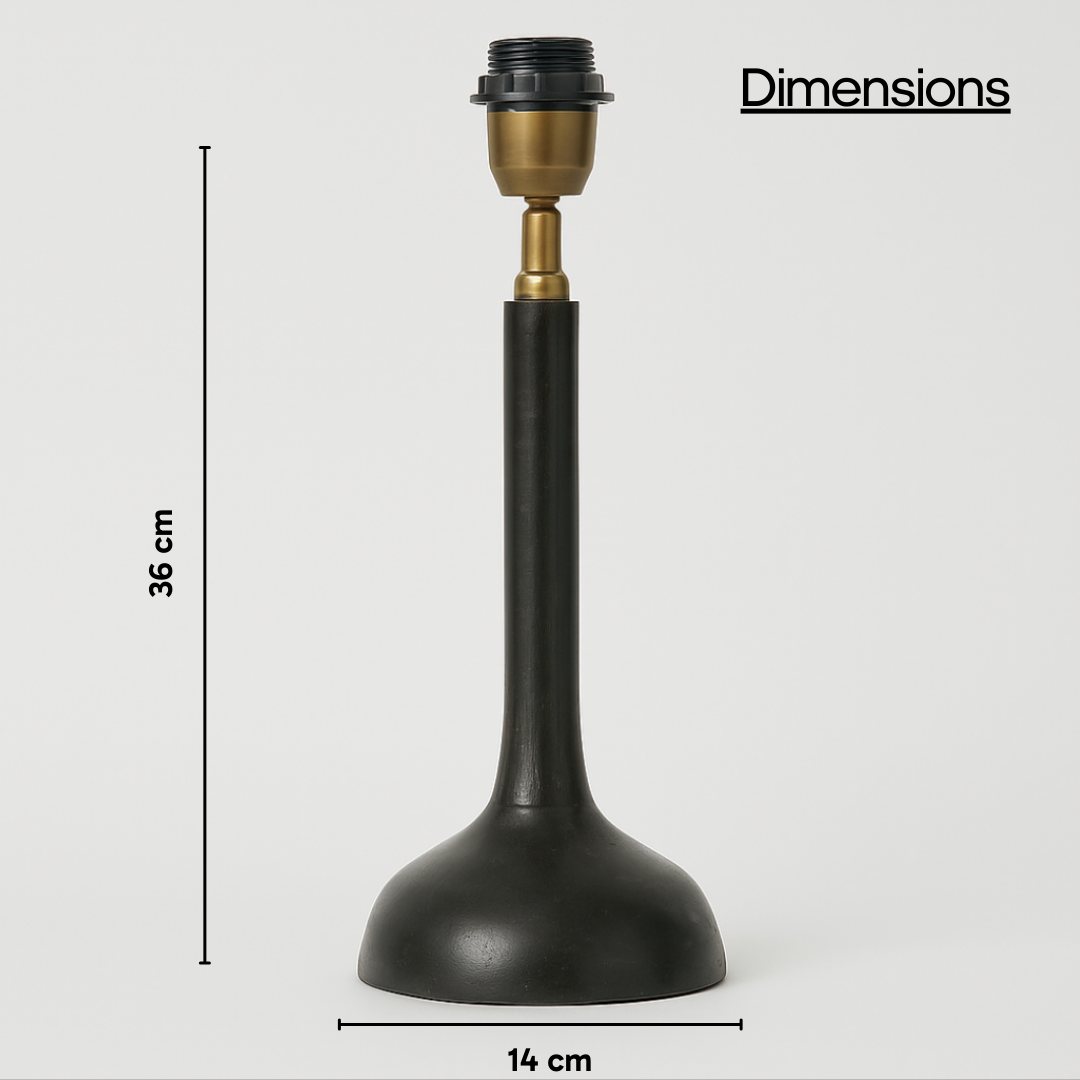 AARTIN PENNY TABLE LAMP IN WOOD WITH EBONY FINISH (BASE ONLY)