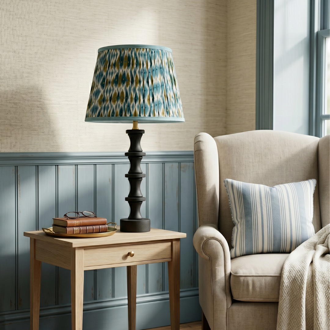 Blue & Green Ikat Lampshade