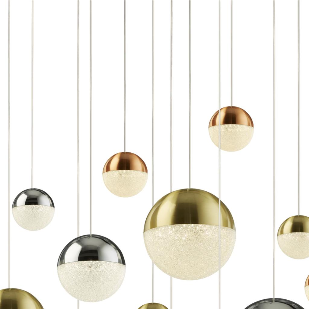 Milton 14Lt Multi-drop Ceiling Light Chrome - Comet Lighting