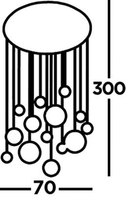 Milton 14Lt Multi-drop Ceiling Light Chrome - Comet Lighting